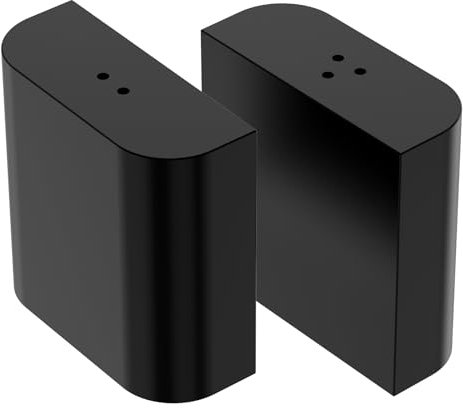 2 spargisale in acciaio inox ispessito, pepe resistente al calore, versatili bottiglie per spezie con superficie galvanizzata per grigliare in cucina e all'aperto (nero)