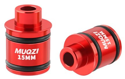 Sanmum Steckachsen-Adapter für MTB - 12mm/15mm auf 9mm Schnellspanner-Konvertierungssatz - Kompatibel mit Standard-Schnellspannergabeln und Rahmen (15mm auf 9mm,Rot)