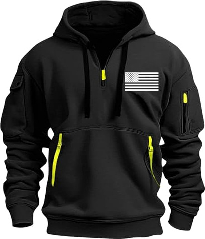 Jersey con Cremallera Hombre Cuello Trabajo Deportes Chandal Basica Chaqueta de Sueter Sudadera Roja Hombre Gimnasio Running Granate Joven Invierno Amarilla Entrenamiento Hoodies XL