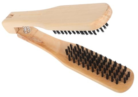 DECOMELODY Cepillo para Alisar el Pelo de Madera Beige, Antiestático y Delicado el Cabello, Cepillo Alisador de Pelo para Mujer, Uso Diario