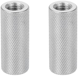 QUARKZMAN 2 Stk M10 Flache Rändelmutter 304 Edelstahl D16 x H40mm | Flachkopf Rändeldurchgangsloch Verstellmutter Befestigungselemente, Für Elektronik Maschinen