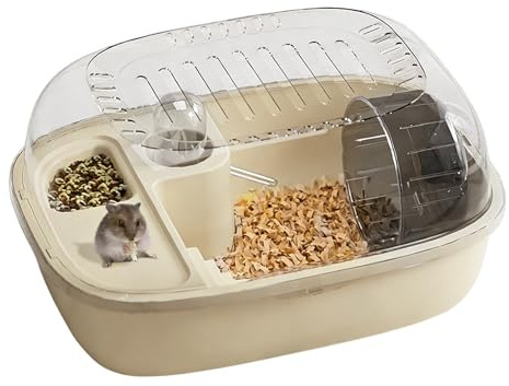 Bur för Dvärghamster | Portabel, Praktisk, Genomskinlig och Tyst Inneslutning | Bur För Husdjur Och Hamsterhus,För Studentkorridor Kontor Sovrum Vardagsrum Och