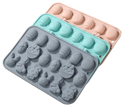 Moldes de chocolate - 3 piezas de figuras de dibujos animados suaves para manualidades | Molde de silicona para tartas de material de alta calidad, para la fabricación de cupcakes, arcilla