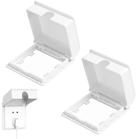 2 Pcs Plug Socket Covers UK, Self Adhesive 86 Type Single Safety Plug Socket Covers, Waterproof and Dustproof Plug Protectors for Enhanced Home Safety, Convenient Access for All Users