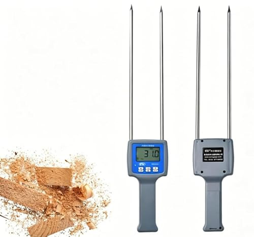 Portable Wood Moisture Tester, Digital Moisture Meter for Biomass, Wood Chips, Firewood & Timber, 0-84% Measuring Range, 0.5% Accuracy