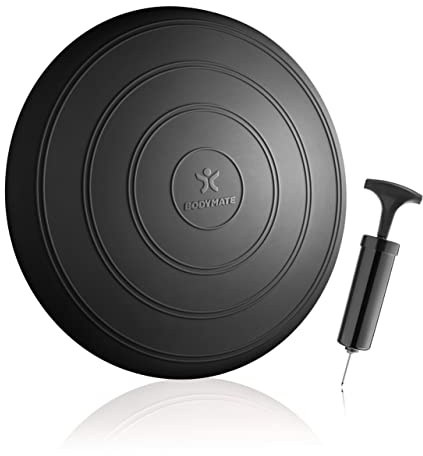 BODYMATE Balanskudde Komfort inkl pump 33 cm i diameter – balansdyna, sittkudde, stolsdyna – core, kondition, rehabilitering, koordination och ryggträning