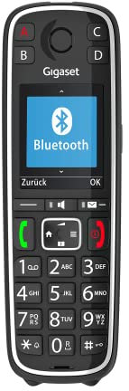 Gigaset E720HX - DECT-Mobilteil mit Ladeschale - Schnurloses Senioren-Telefon für Router und DECT-Basis - Bluetooth und sprechende Wähltasten mit Ansage, schwarz [Deutsche Version] [Ohne Basis]