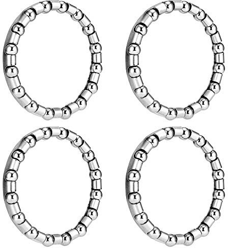 Jaceyon Bike-Ball-Bearing-Retainer, Bicycle-Headset-Ball-Bearings, 5/32 x 16-Balls-Braring for Bike-Fork - 4 Pcs Replacement Mountain Bike Parts Repair Accessories for MTB Bicycle Fork