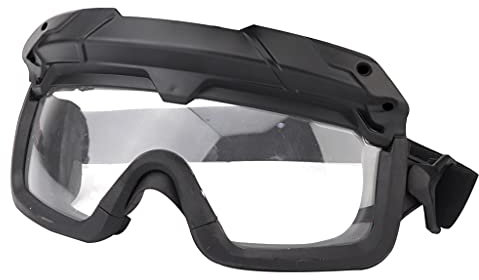 YABEME Lunettes de Protection de Sécurité Anti-Buée Tactiques - 2 Modes, pour la Randonnée Militaire, CS Airsoft Paintball, Tir, Chasse, Équitation, Cyclisme,Noir