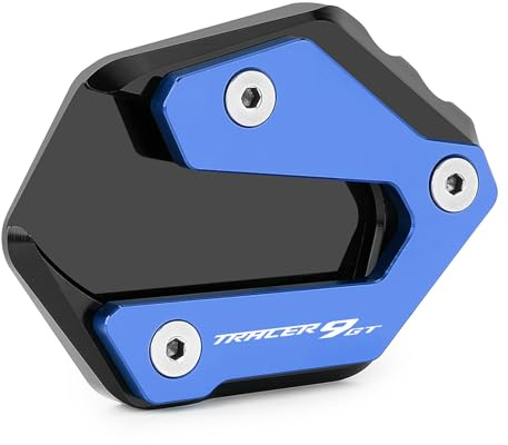 CXEPI Motorrad Seitenständer Vergrößern Fuß-Verbreiterung Ständer Platte Pad für TRACER 9 GT TRACER 9GT 2021 2022 2023,Blau