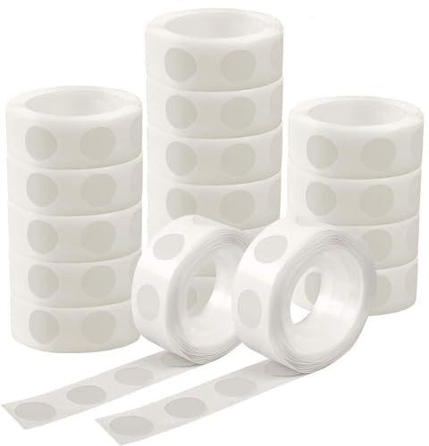 UPINS Doppelseitig Klebepunkte Transparent, 300 Stück Entfernbares Selbstklebend Ballon Klebepunkte 3 Rollen Luftballons Klebeband Kleber Punkte Aufkleber für Geburtstag Party Hochzeit