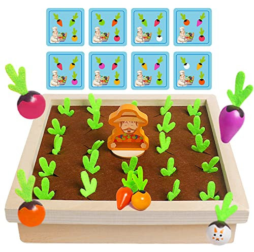 Spielzeug Ab 3 Jahre,Lernspiele Ab 3 4 5 6 Jahre,Karotten Steckspiel Holz Sortierspiel Lernspielzeug Kinderspielzeug Lernen Feinmotorik Montessori Holzspielzeug