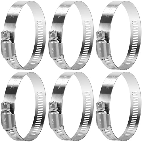 oumuik Pipe, Jubilee, Hose,Hose clamp, Ducting Clips/Clamp Stainless Steel 40-63mm Adjustable 6Pcs