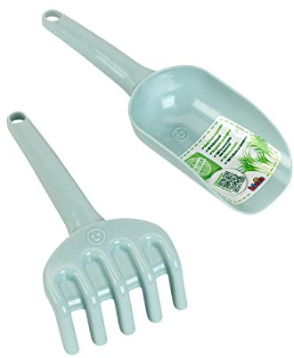 Theo Klein 7661 Klein goes Bio - Set Mehlschaufel und Sandrechen | Buntes Sandkasten-Set aus Biokunststoff | Mit Schaufel und Rechen | Spielzeug für Kinder ab 1 Jahr