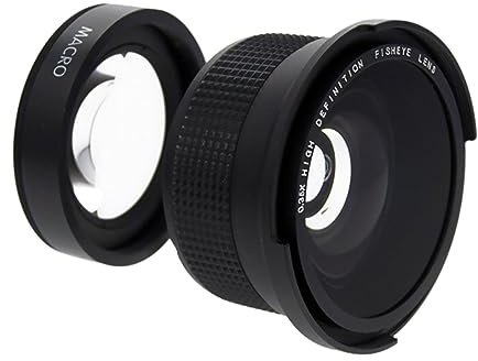 Objectif d'appareil photo numérique DSLR de 58 mm, fixation de gros plan de l'objectif fisheye super grand angle 0,35x Fish Eye