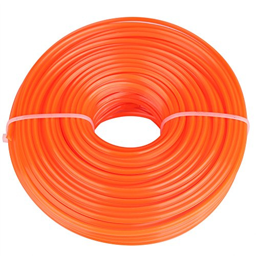 FLEXMAN 3mm Diameter Trimmer Line, Nylon Cord Wire, 50M, 100M, 120M Square String, Trimmer Line Spool for Grass Cutter (50m / 164.0ft)