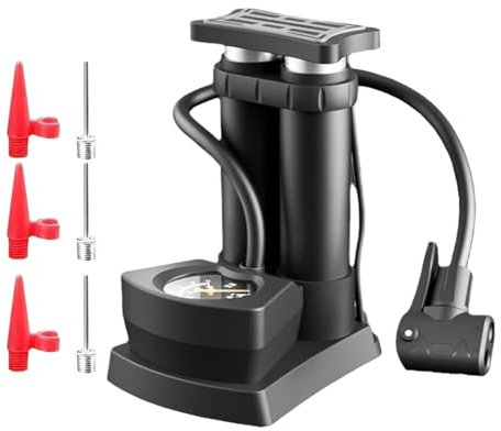 Zasdvn Pumpe | Pumpe Fußaktivierte Reifenpumpe - Tragbare Luftpumpe, Hochdruckpumpe mit Manometer für Autoreifen, Straße, Berg