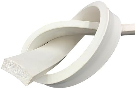 Schwammgummi Schnur Solid，Silikonschaum Dichtungss 3,28 Fuß weißer Silikonschaumstreifen, dehnungs- und reißfest, stoßdämpfende Pufferung for den Modellbau(Size:5mm x 50mm)