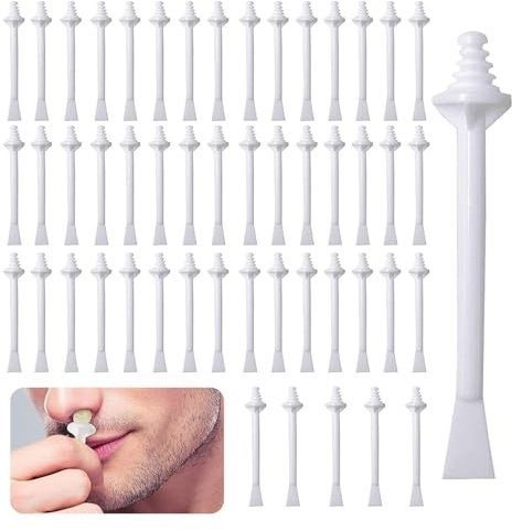 PacuM 100 Pcs Nose Wax Sticks Dual-End Nasal Wax Spatulas Waxing | Strips Nostril Cleaning Removal Plastic Waxing Applicator for Nose/Eyebrow/Facial Hair Cleaning