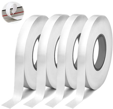 Doppelseitiges Klebeband Dünn Schmal 5 mm/10mm X 20m 4 Rollen, Double Sided Tape Zum Basteln Klebeband Beidseitig Transparent Für Nähen Handwerk Handarbeit Sammelalbum 2 Rollen pro Größe