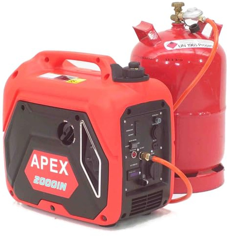 Gas u. Benzin Generator Stromerzeuger 2000 LPG Stromaggregat Inverter 06291 AWZ