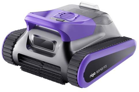 Niya Sonar F3 Robot Aspirateur sans Fil par Les créateurs de Dolphin, Couverture Complète grâce à sa Navigation Intelligente Sonar, par à Toutes Les Piscines jusqu'à 10m