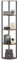 VEVOR Scaffale Angolare a 5 Ripiani, Supporto Angolare Alto con Luce LED, Mensole da Parete a Torre con Struttura in Metallo e Ripiani in Legno, Libreria Stretta per Camera da Letto, Soggiorno