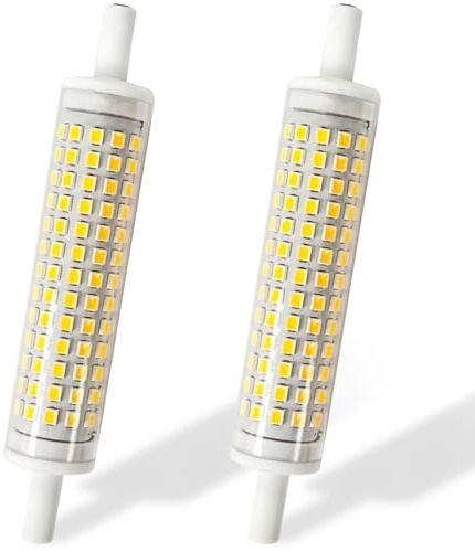 Geminilite R7s LED Bulb Dimmable 118mm 14W Double Ended J118 T3 LED Bulb Floodlight,120V, 1500 Lumen,Warm White 3000K,R7s LED Lampe Replacement for 140W R7S Halogenlampe, Pack of 2