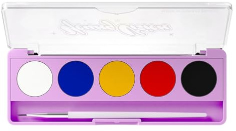 5 Farbwasser Aktivierte Augen Liner Paletten Mit Pinsel Langlebiges Mal Make Up Für Halloween Gesichtsfarbe Multi Color Augen Liner Palette