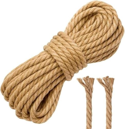 ART TWIST HOME Corda in Juta Naturale – Resistente Ed Ecologica 100% Fibre Naturali - Perfetta Per Giardinaggio Fai-da-te Macramè Decorazioni Imballaggi E Usi Tecnici (8mm - 200m)