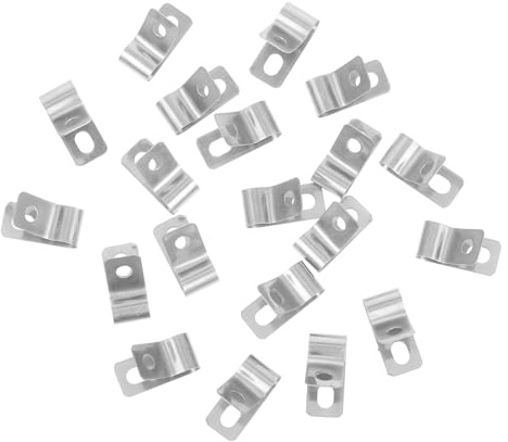 ANDRESLAD 20 Stück Teiliges Edelstahl Kabelclip U förmige Kabelklemme für Kabelmanagement und Zugentlastung Hitzebeständig Vielseitig Einsetzbar für Wandmontage und Ethernet kabel