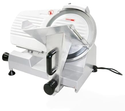 Cortadora de carne congelada semiautomática de 10 pulgadas, máquina de corte tipo cuchilla para delicatessen y cocina