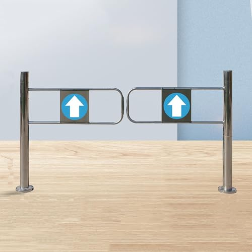 Cancello Girevole Per Ingresso Supermercato, Apertura A 90° Unidirezionale Ingresso Porta Di Sicurezza, Barricata Metallica Chiusura Automatica, Per Negozi, Biblioteche(1.1x1m/3.61x3.28ft)