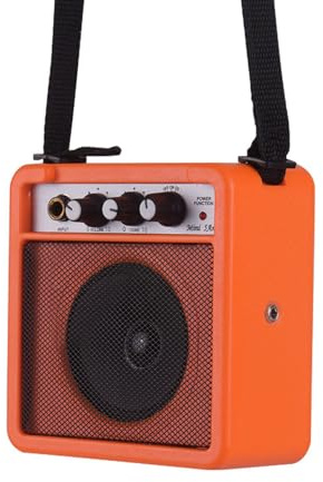 Yctze 5W Minigitarrförstärkare, Bärbar Gitarrförstärkarhögtalare, Kompakt Förstärkare med volym- och Tonjustering och Overdrive-funktion, 635 Mm och 35 Mm Ingångar, Idealisk för Elektrisk Akustisk