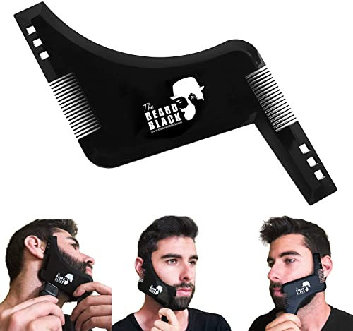 The Beard Black Beard Shaping & Styling Tool with Inbuilt Comb for Perfect Line Up & Edging - Premium Quality Product
