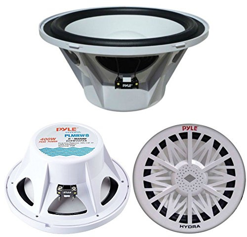 Pyle PLMRW8 Meer SUBWOOFER Wasser RESISTENT 8 20,00 cm 200 MM Weiss FUR Boot FLOS ODER SWIMMINGPOOL ODER LOKAL ZUM OFFENEN EINZELNE Spule VON 4 OHM VON 200 WATT RMS 400 WATT MAX