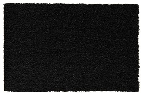 HPFloor Kokosmatte 80x50x2,4 cm I Fußmatte aus robusten Kokos-Fasern I Fußabstreifer für Haustür & Eingangsbereich I 2,4cm hohe Schmutzfangmatte I Türmatte pflegeleicht I Fussmatte in Schwarz