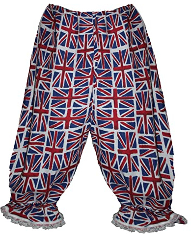 The Dragons Den Adults Short Length Union Jack Flag Bloomers United Kingdom Great Britain Supporters Fancy Dress [L-XL]