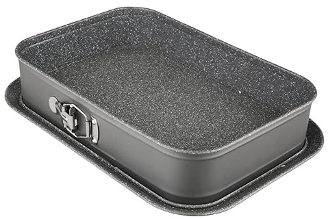 Moule à charnière rectangulaire 36 x 24 cm avec fond plat - Moule à gâteau carré