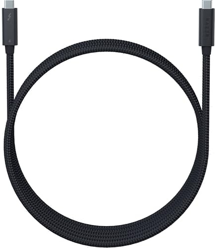Razer Cable Thunderbolt 4 (2,0 m), hasta 40 gigabits por segundo, resoluciones de hasta 8 K, hasta 100 W de carga, compatible con dispositivos Windows PC/Mac/Thunderbolt 3, color negro