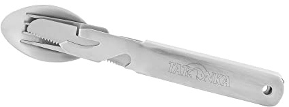 Tatonka Cutlery Set 2 (4-teilig) - Camping-Besteck aus Edelstahl bestehend aus Messer, Gabel, Löffel und Dosenöffner