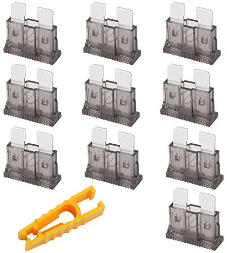 JatilEr Car Standard Blade Fuses 2 Amp, 10 Pcs Automotive Replacement Fuses, Tools With Fuse Puller for Car/RV/Truck/Motorcycle/Boat