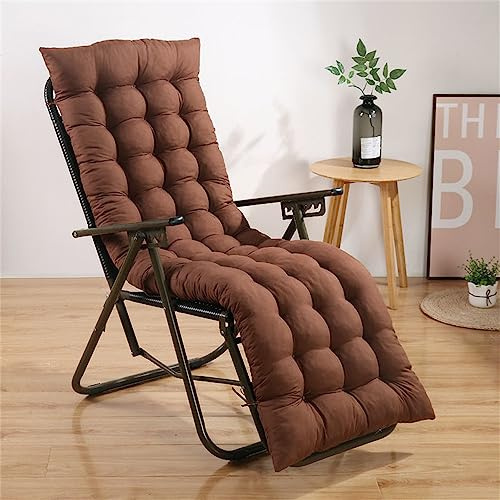Morbuy Bequeme Liegenauflage Deckchair & Sonnenliegen - 8cm Dicke Polsterung Gartenliege Auflage Liegestuhl Polster Tragbare Garten Innenhof Gepolstertes (53x170x8cm,Braun)