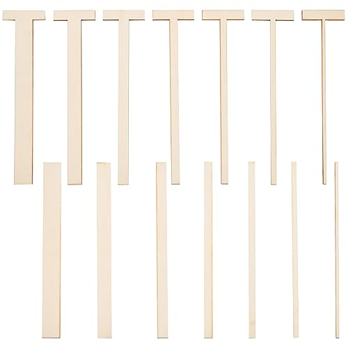 BENECREAT 14 Stück Holz-Buchbindewerkzeuge, Handwerkzeuge Aus Holz Lange Und T-Förmige Und Gerade Kanten Für Bücher Mit Rücken, Doppelte Abdeckungskonstruktion, Albumcover