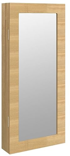 Armoire à bijoux avec miroir murale 30 x 8,5 x 67 cm