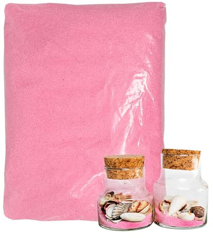 PODZLY Arena decorativa a granel de 5 libras, arena rosa. Ideal para bodas, terapia, manualidades creativas y proyectos decorativos. ¡Arena fina a granel para tus necesidades de manualidades!