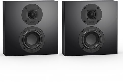 Nubert nuBoxx BF-10 | Schwarze Wandlautsprecher | 2 Stück Passivboxen | Für Heimkino & Musik | Zur Verwendung im Regal | Lautsprecher bis 80 Hz (-3dB) | Ideal für Wandanbringung