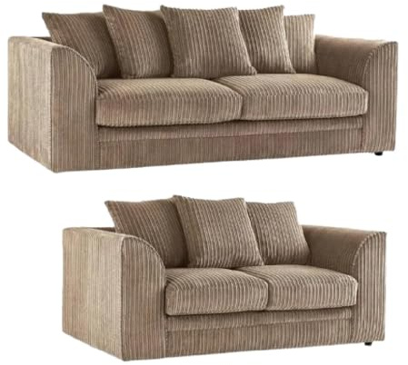 Sofa Select Luxury Comfort Jumbo 3+2 Seater Sofa (Scatter Back) — Cozy, Comfortable & Stylish Sofa with Armrest, Living Room Furniture Couch, Modern & Luxurious Loveseat Design with Pillows