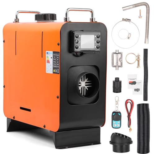 Chauffage Diesel 5 KW,Réchauffeur d'air Diesel 12 V avec écran LCD et Télécommande, Contrôle Thermostatique Intelligent, Adapté aux Fourgonnettes, Camping-Cars, Intérieur
