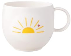 Villeroy & Boch – With Love Taza con asa Hello Sunshine 12,5x9,5x8,5cm, porcelana premium, regalo, taza de café y té, tazón, 290 ml, apta para lavavajillas y microondas